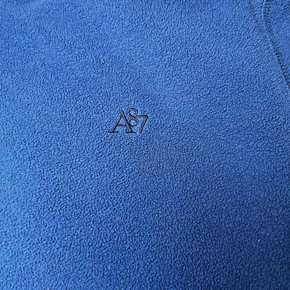 Aeropostale 1/4 Zip Fleece Pullover Mens Large Blue School Preppy Timeless - Picture 5 of 11